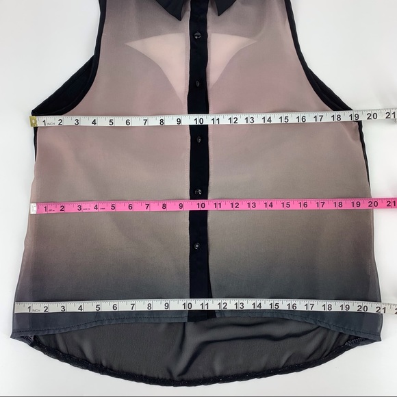 Windsor Sheer High-Low Sleeveless Open Back Top, Medium - Picture 13 of 16